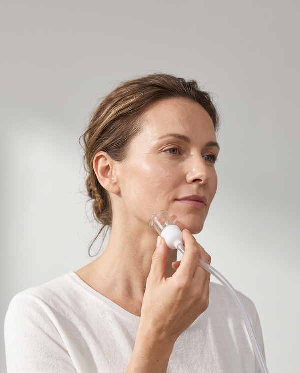 Facial Cupping entlang der Kieferlinie